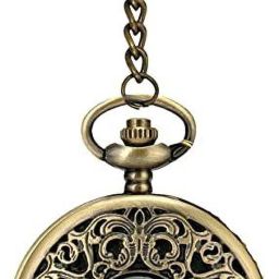 TechBytesRetail KeyWorld Vintage Metal Pocket Watch Keychain, Antique Clock(Vintage Green Stone) 2022-G Metal Keychain, Pocket Watch, KieRing Pocket Watch Chain-image-64