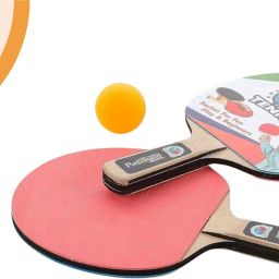 Table Tennis with 2 Wooden Racket & 2 Balls For Kids Multicolor Table Tennis Racquet-image-65