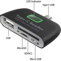 Gabbar USB 3.1 Type C Hub Pretty Handy Micro USB OTG Adapter with LED USB C Hub USB SD TF Micro Extender Card Smart Card Reader Card Reader image 2