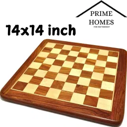 Handmade Flat Wooden Chess Board | Chess Peices Not Included|14x14 inch 35.56 cm Chess Board-picture-18