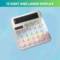 Desktop Calculator, 12-Digit Large LCD and Large Buttons for Office, Homes Y3 Basic Calculator-93
