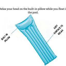 planet of toys Inflatable Pool Floats with Headrest Floaters for Swimming Pool for Adult-183x69 Swim Floatation Belt image 3