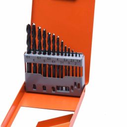 13pcs Steel Twist Drill Bit Set for Metal, Wood & Plastic Drilling, Made from HSS Steel, 118 Degree with Double Relief Angle, Spiral Shape, with Iron Box - 610291-3