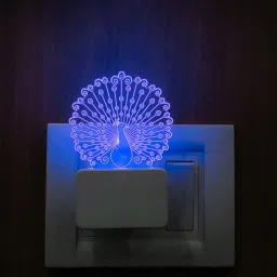 Peacock 3D Night lamp 7 Color Changing Light with Plug for Bedroom Decor Light Night Lamp-10