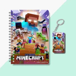 MINECRAFT DIARY & KEYCHAIN A5 Notebook RULED 120 Pages-27
