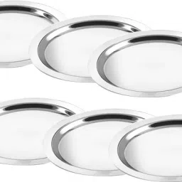 Stainless Steel 9, 22G Tope Cover, 15.4 cm, Silver, Set of 6 6 inch Lid Set-37