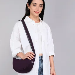 Purple, Grey Men & Women Sling Bag Stylish Crossbody Crescent Half Moon Bag for Women and Men-image-22