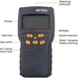 acu-check Digital Grain Moisture Meter LCD Display Humidity Tester Contain Wheat Corn Rice Test Hygrometer Damp Detector MD7822 Digital Grain Smart Moisture Meter Pin-Type Digital Moisture Measurer image 2