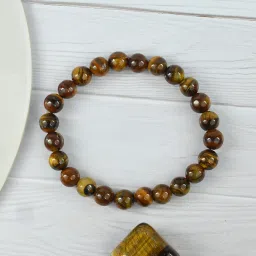 Stone, Crystal, Tiger's Eye Beads, Agate Bracelet-image-55