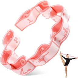 Elastic Yoga Stretching Strap for Therapy and Fitness Polyester, Cotton Yoga Strap-image-72