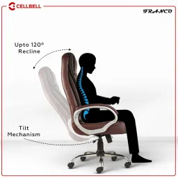 cellbell Franco C51 High Back Boss Chair Leatherette Office Executive Chair image 2