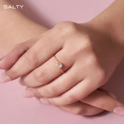 Women & Girls Champagne Self-Love Chain Alloy Gold Plated Ring-12