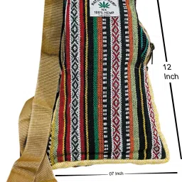 Multicolor Men & Women Sling Bag Handmade Hemp Sling Bag – Boho Style Crossbody Bag-image-86