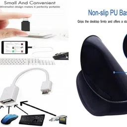 ANJO USB Keyboard-Wireless Mouse-Wrist Support Pad-3.0Hub-Cleaner-OTG Micro&C Combo Set image 4