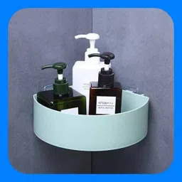 Self Adhesive Multi-Purpose Wall Hanging BATHROOM floating Shelf Regular Organizer-image-74