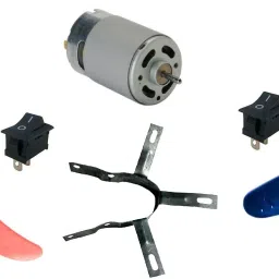 12V Big Motor, 12 Volt DC motor + 2 Propeller 9 inch Motor Control Electronic Hobby Kit-picture-5