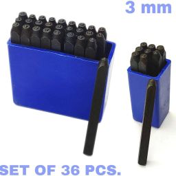 Size 1/8" 3MM Steel Die Metal Stamping kit Punch Tool Number Letter Alphabet Stamps Tools DIY Jewelry Gold Silver Metal Leather Logo Stamp-image-40