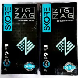 Dotted & Ribbed Zig Zag Pattern Condoms Condom-image-70