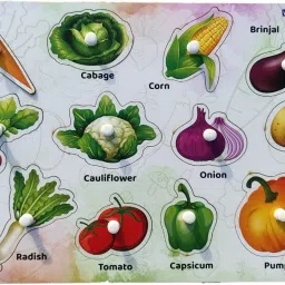 Montessori Wooden Vegetable Puzzle Board for Kids-image-59