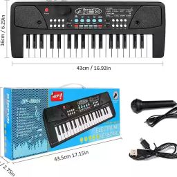 bysmartstore Piano Piano Toy with Microphone, USB Power Cable & Sound Recording Function Analog Portable Keyboard image 3