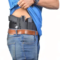 Belly Band Holster for Concealed Carry Hidden Carry Gun Holster Pistol/Gun Cover Free Size-image-29