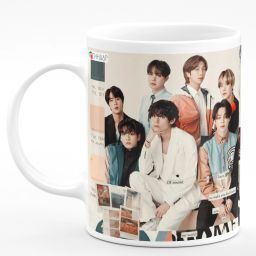BTS Bangtan Boys Vogue Music Band V Suga J-Hope Jungkook Jin Jimin Rm BTS Signature Army Best Gift for Boys Girl BTS Lovers Printed Microwave Safe Ceramic Coffee Mug-image-4