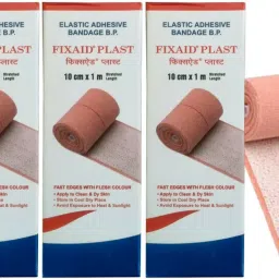 Elastic Adhesive Bandage B.P. 10cm*1m (Stretched) | Adhesive Bandage Pack of - 3 Crepe Bandage-5