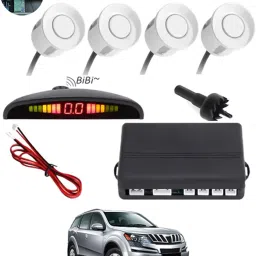 Car Reverse Parking White Sensor With Led Display/Buzzer-321 White 4Parking Sensor Increased Safety For Passengers Universal For Car-321 Parking Sensor-image-73