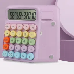 2152 Cute 12 Digit Large LCD Display, Big Round Button, Easy To Press For School BasicCalculator-27