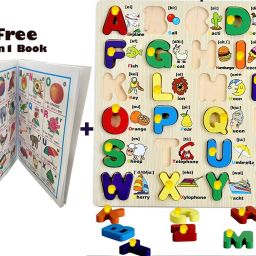 Jigsaw Puzzle Game Reading Kids Books Alphabet Educational Board Learning Toys-15