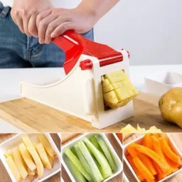 ™ French Fries Maker Fruit Slicer, Cutter Machine Home Salad Slicer Electric Vegetable & Fruit Slicer-image-55