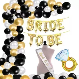 Solid Bride to Be Decorations Set Combo kit items Balloon-14