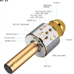 A41 WS858 LATEST Wireless Handheld Bluetooth Color May Very(Pack Of 1 ) Microphone-image-5