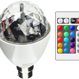 G2L New Multicolor Rotating Smart RGB Light Bulb Party LED with Remote Control 5 W Bluetooth Party Speaker image 2