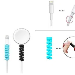 Mophonics Wired K20 Keyboard, C-OTG, Cable Protector (Set of 3) Combo Set image 4