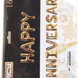 Golden Happy Anniversary Foil Ballon Type Banner Party Blowouts-picture-20
