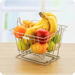 Stainless Steel 304 Multipurpose Basket For Fruits, Vegetables & More Stainless Steel Fruit & Vegetable Basket-1
