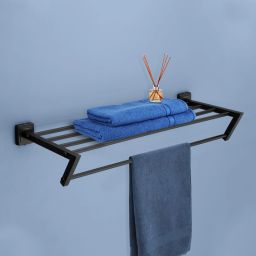 Stainless Steel 304 Grade Decan Towel Rack/Stand/Hanger/Bathroom Accessories Matt Black Towel Holder-image-87