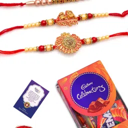 Rakhi Chocolate Gift Combo, Rakhi Set of 3 Assorted Gift Box-image-9