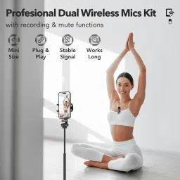 tazomi Wireless Lavalier Reduction for Video Recording Type C Android & iPhone Microphone image 2