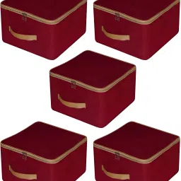 ByHayat Underbed Storage/ Space Saver Bag Pack of 5 Poly-canvas Laundry Bag-image-34