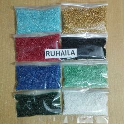 8 FINE -MULTICOLOR GLASS BEADS FOR ART CRAFT JWELLERY-120 GRAMS-image-35