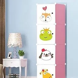 flipkart perfect homes studio ® 4 Cube Portable Closet Wardrobe Storage Organizer Cabinet for Books,Cloth,Toys PP Collapsible Wardrobe-picture-18