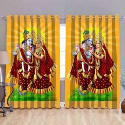 213.36 cm (7 ft) Polyester Semi Transparent Door Curtain (Pack Of 2)-image-40