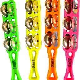 PACK OF 4 Plastic Taal Kanjira Kartal Musical Instrument for Kirtan Puja Bhajan Kartal Instrument-image-75