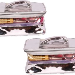 Women Silver Cosmetic Bag-image-95