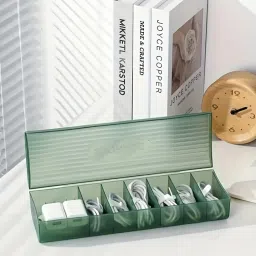 IMPRONOW Data Cable Organizer Box Charger Cable Management 7 Compartments Storage Box Earphone Cable Organizer-picture-11