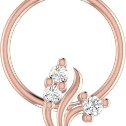 avsar Shaivi 14kt Cubic Zirconia Rose Gold Nose Wire-image-89