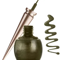 Dusty Green Metallic Finish Liquid Eyeliner Waterproof & Long Lasting 5 ml-image-94
