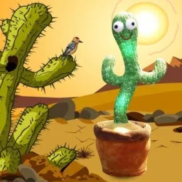 ™Battery Operated Dancing Cactus Soft Toy for Kids Musical Recording Toy (Gree-image-70